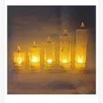 Zestaw LED świec imitujących płomień 5 szt. 5x9,5 cm