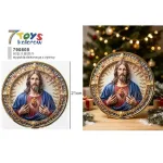 Dekoracja wypukła z żywicy Jezus w niebieskiej szacie 21 cm