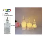 Świeca LED Korona z Izami Transparentna 10,5x3,5 cm