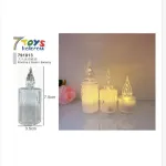 Świecąca dekoracja LED korona z płomieniem 7 kolorów 7,5x3,5 cm