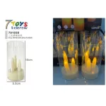 Świeczki LED 3-płomienne w przezroczystym kubku 10x5,5 cm