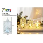Lampka świecowa LED w formie kwiatu przezroczysta 5x4 cm