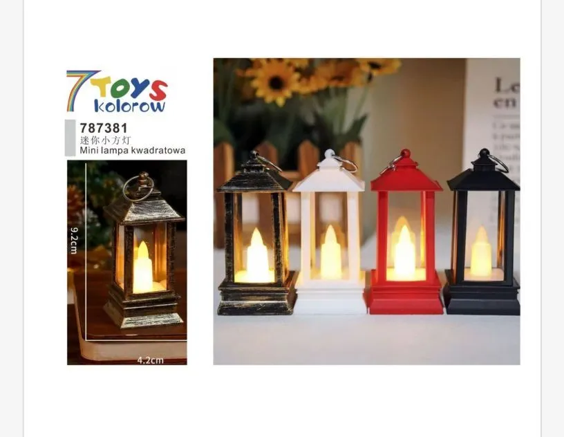 Mini lampa kwadratowa LED 9,2x4,2 cm kolorowa dekoracja