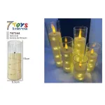 Świeca LED w szklanym cylindrze 15x5,5 cm z efektem płomienia