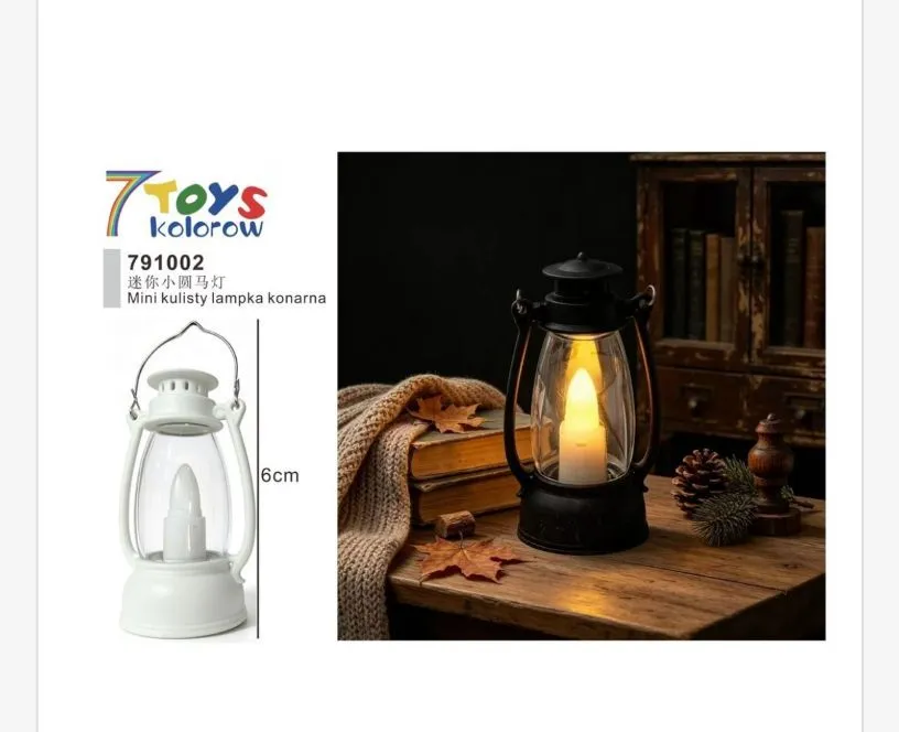 Mini kulista lampka konarna 6 cm biała i czarna LED