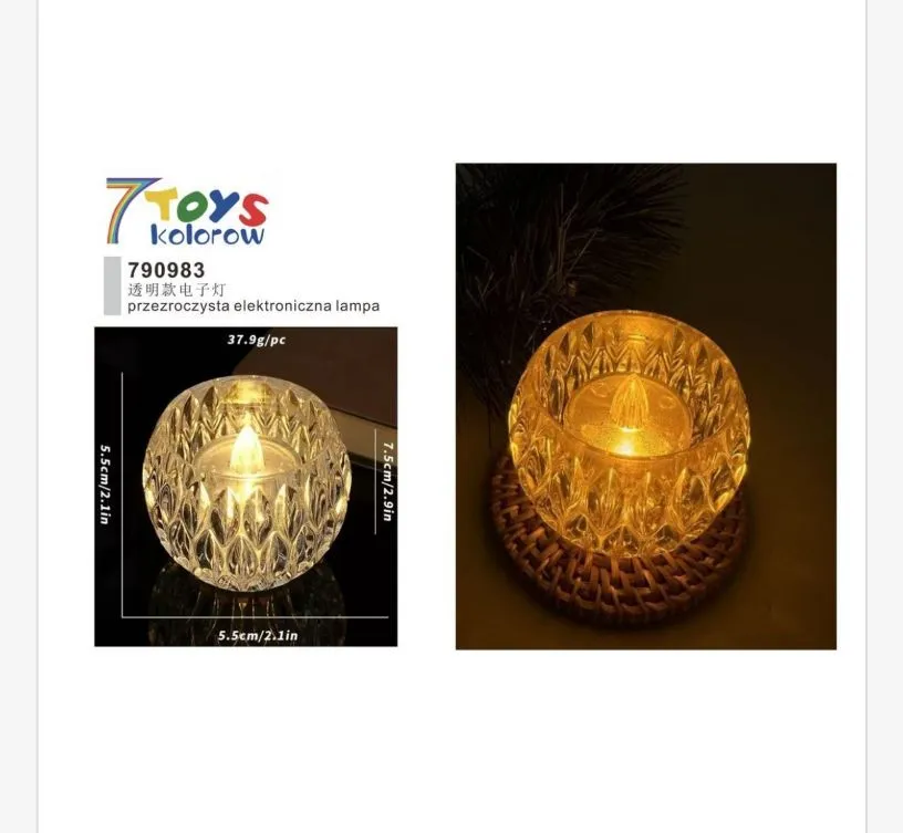 Przezroczysta elektroniczna lampa dekoracyjna 7 Toys kolorów
