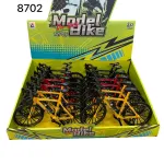 Model Bike Zestaw 12 Mini Rowerów Czerwony, Żółty, Czarny