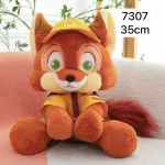 Pluszowa maskotka lis w żółtej czapce 35 cm