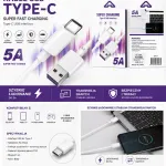 Kabel USB do USB Typ C 5A Super Fast Charge biały 1m