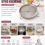 Sitko Kuchenne ze Stali Nierdzewnej 18 cm z Uchwytem do Zawieszania