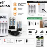 Ładowarka cyfrowa JIABAO JB-212 do akumulatorów AA/AAA Ni-MH z 4 akumulatorami