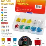 Zestaw bezpieczników samochodowych MINI 120 szt. 5A–30A w organizerze
