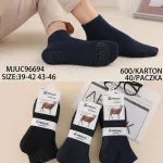 Skarpetki męskie PESAIL Cashmere antypoślizgowe granatowe i czarne