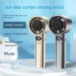 Mini wentylator biurkowy i ręczny z regulacją prędkości, srebrny i złoty