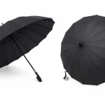Parasol na kiju czarny 120 cm