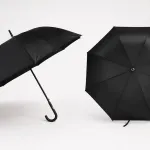 Parasol na kiju czarny 8 paneli
