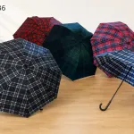 Parasol na kiju w kratę granatowy  ZL441/36