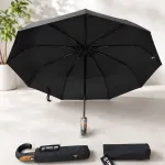 Parasol Automatyczny Składany Duży Wiatroodporny Czarny