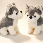 Maskotka Husky Szary 20cm