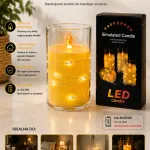 Świeca LED z Efektem Płomienia 75x125mm Żółta