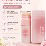 TVLV Sheer Pink Natural Blush z gąbką 6g