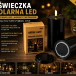 Świeca Solarna LED 7,5 × 15 cm Ciepłe Światło Dream Light