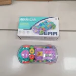 Przezroczysty samochód zębatkowy Gear Car z oświetleniem i muzyką