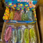 Fruit Squeezy kolorowe banany sensoryczne z brokatem