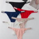 Majtki damskie stringi z ozdobnymi paskami LOVE w 6 kolorach