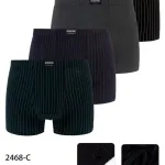 Bokserki męskie BAMBOO w paski, 95% bambus, elastyczne