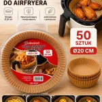 Wkłady papierowe do Air Fryera Ø20 cm 50 szt. nieprzywierające