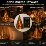 Lustrzany Lampion LED 3D 20cm migający na baterie AA