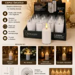 Świeca LED na baterie 5x12,5 cm ciepłe światło bez migotania