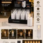 Świeca LED na baterie 15 cm ciepłe światło dekoracyjna