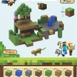 Magnetyczny zestaw klocków Minecraft 216 elementów 2 cm