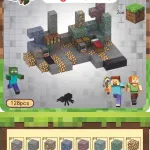 Magnetyczny zestaw klocków Minecraft 128 elementów 2cm
