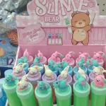 Slime Bear kolorowy slime z figurką zwierzaka na zakrętce
