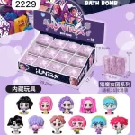 Kula do kąpieli Kpop z figurką 60g fioletowa 12 sztuk
