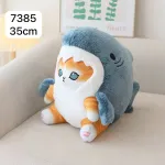 Maskotka kot w kostiumie rekina 35 cm miękka pluszowa