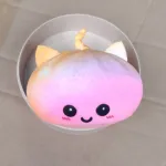 Miękka zabawka squishy różowo-pomarańczowa z uszami i ogonkiem