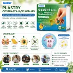 Plastry odstraszające komary z kapsułkami olejków eterycznych 12 szt