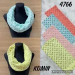 Komin damski pastelowy z nadrukiem 4766, mix kolorów