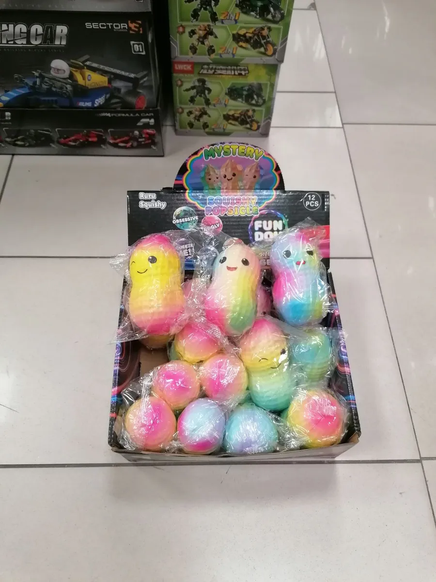 Kolorowe miękkie zabawki squishy w kształcie lodów popsicle w opakowaniu zbiorczym