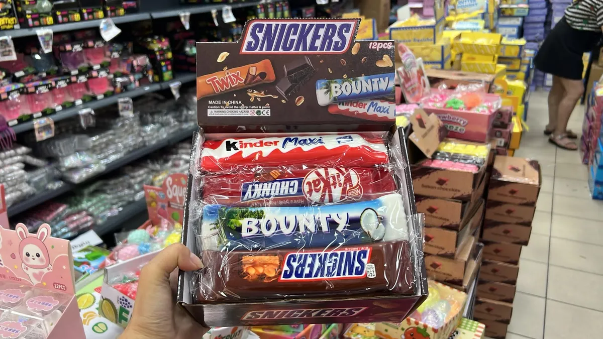 Zestaw batonów Snickers, Kinder Maxi, Bounty, KitKat Chunky i Twix w opakowaniu zbiorczym 12 sztuk