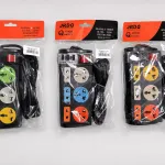 Przedłużacz Elektryczny z Gniazdami Uniwersalnymi i Portami USB czarny
