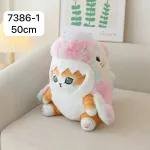 Maskotka kot rekin pastelowy 50 cm miękki plusz