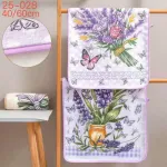 Ścierka z mikrofibry 40x60 cm z motywem lawendy i motyli