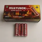Baterie AA HUAYUNOK 1,5 V R6 zestaw 5 sztuk czerwone