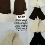 Rękawiczki bez palców akrylowo-wełniane mix kolorów 5592