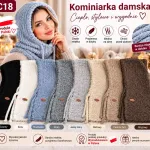 Kominiarka damska miękka dzianina w 8 kolorach ciepła i wygoda